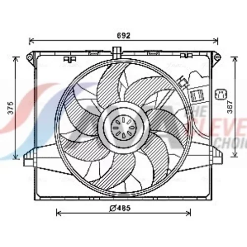 Ventilátor chladenia motora AVA QUALITY COOLING MS7671