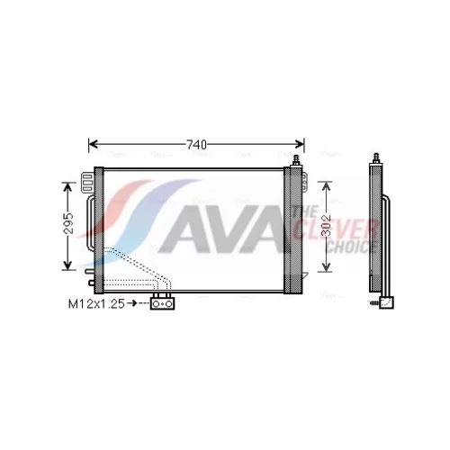 Kondenzátor klimatizácie AVA QUALITY COOLING MSA5200D