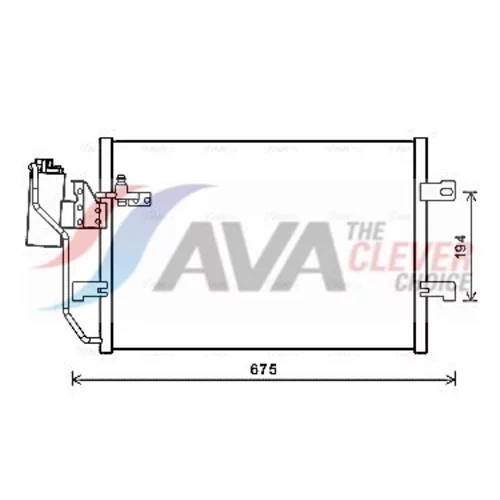 Kondenzátor klimatizácie AVA QUALITY COOLING MSA5289D