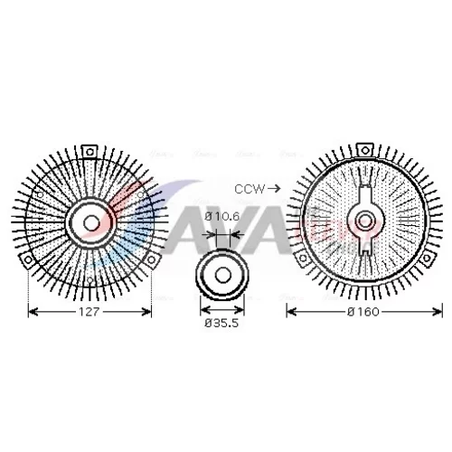 Spojka ventilátora chladenia MSC418 (AVA QUALITY COOLING)