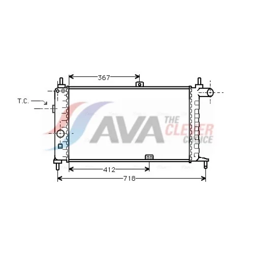 Chladič motora AVA QUALITY COOLING OL2064