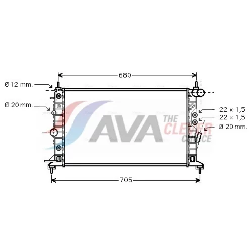 Chladič motora AVA QUALITY COOLING OLA2222
