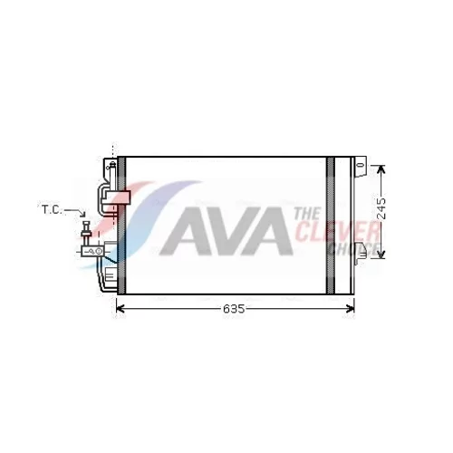 Kondenzátor klimatizácie AVA QUALITY COOLING OLA5390D