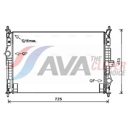 Chladič motora AVA QUALITY COOLING PE2386
