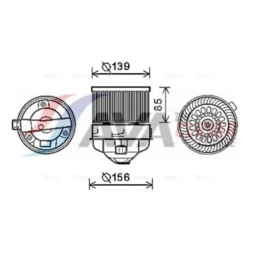 Vnútorný ventilátor PE8370 (AVA QUALITY COOLING)