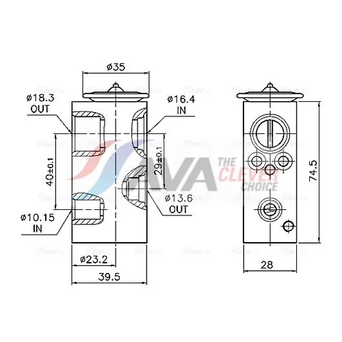 Expanzný ventil klimatizácie AVA QUALITY COOLING RT1683