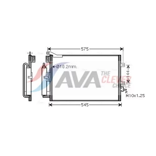 Kondenzátor klimatizácie AVA QUALITY COOLING RT5395D