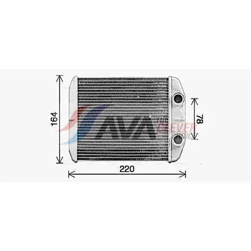 Výmenník tepla vnútorného kúrenia RT6663 (AVA QUALITY COOLING) - obr. 1