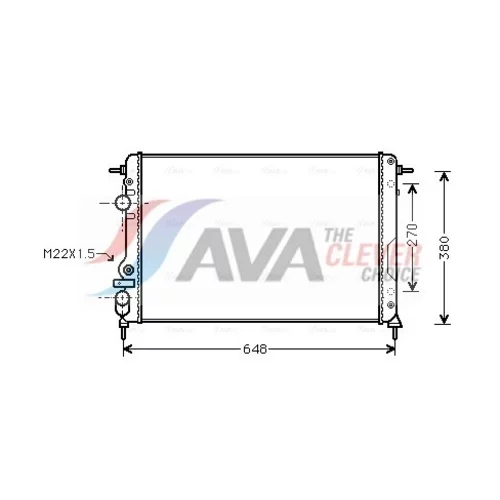 Chladič motora AVA QUALITY COOLING RTA2241
