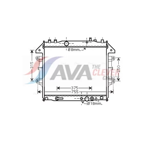Chladič motora AVA QUALITY COOLING TO2496