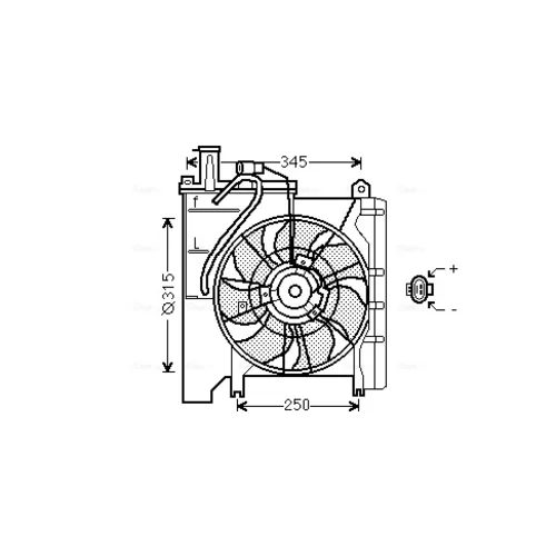 Ventilátor chladenia motora TO7552 (AVA QUALITY COOLING)