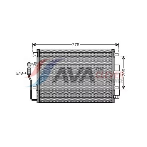 Kondenzátor klimatizácie AVA QUALITY COOLING VNA5277D