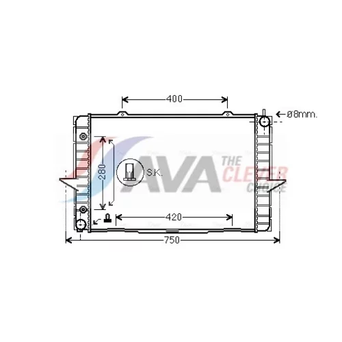 Chladič motora AVA QUALITY COOLING VO2118