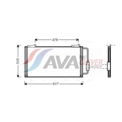 Kondenzátor klimatizácie AVA QUALITY COOLING AU5139