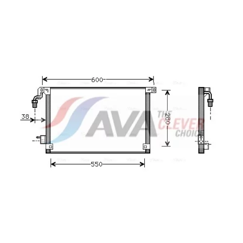 Kondenzátor klimatizácie AVA QUALITY COOLING CN5172