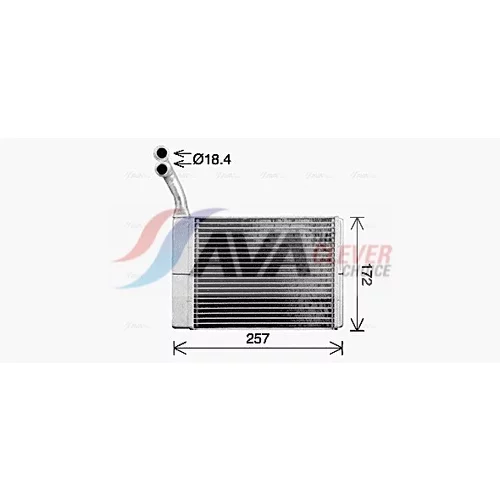 Výmenník tepla vnútorného kúrenia CN6330 (AVA QUALITY COOLING) - obr. 1