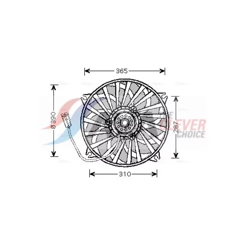 Ventilátor chladenia motora AVA QUALITY COOLING CN7534