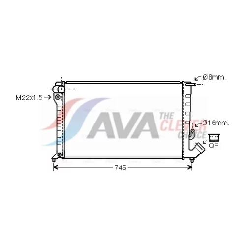 Chladič motora AVA QUALITY COOLING CNA2169