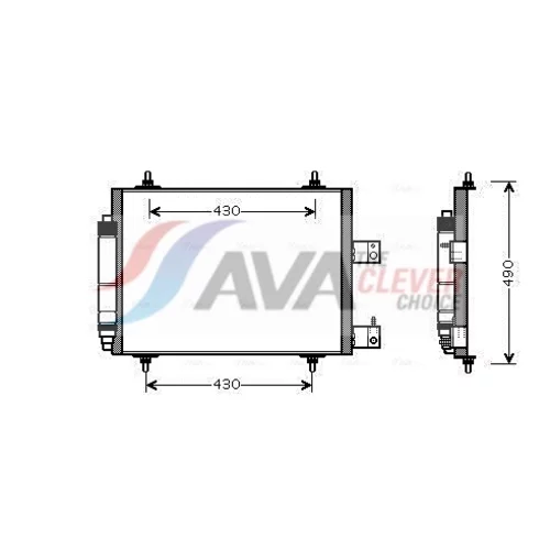 Kondenzátor klimatizácie AVA QUALITY COOLING CNA5213D