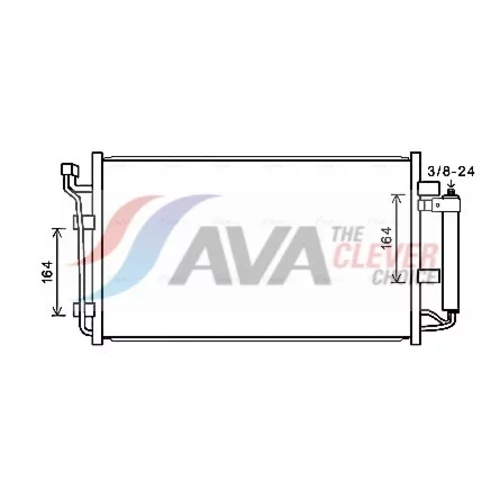 Kondenzátor klimatizácie DN5387D (AVA QUALITY COOLING)