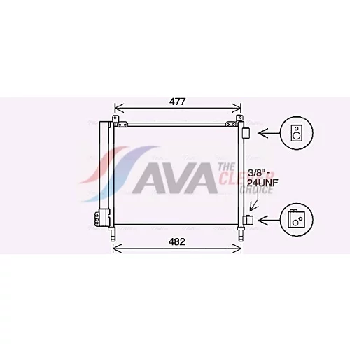 Kondenzátor klimatizácie AVA QUALITY COOLING DN5433D