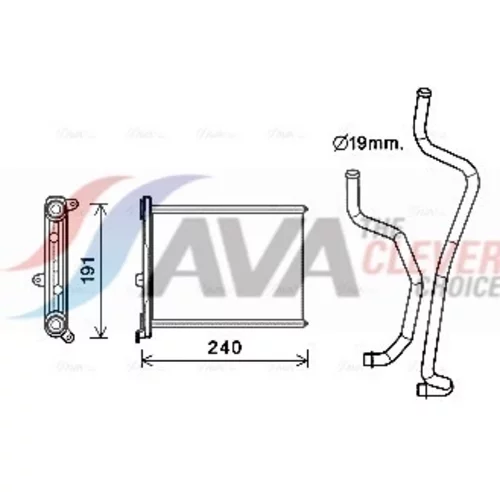 Výmenník tepla vnútorného kúrenia AVA QUALITY COOLING DN6417