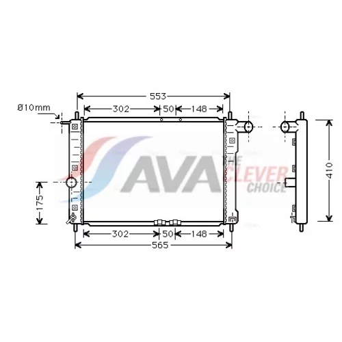 Chladič motora AVA QUALITY COOLING DW2039