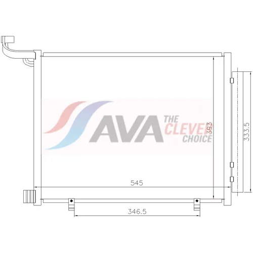 Kondenzátor klimatizácie AVA QUALITY COOLING FD5723D