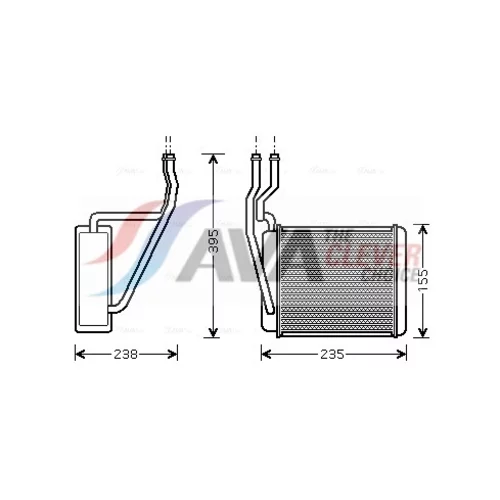 Výmenník tepla vnútorného kúrenia AVA QUALITY COOLING FD6329