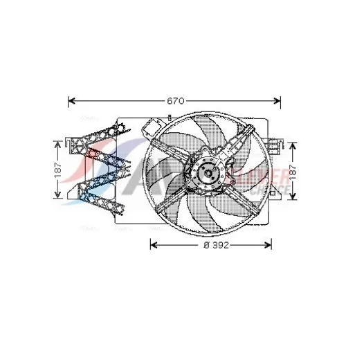 Ventilátor chladenia motora AVA QUALITY COOLING FD7514