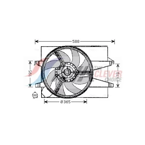 Ventilátor chladenia motora AVA QUALITY COOLING FD7542