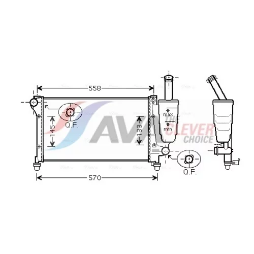 Chladič motora FT2291 (AVA QUALITY COOLING)