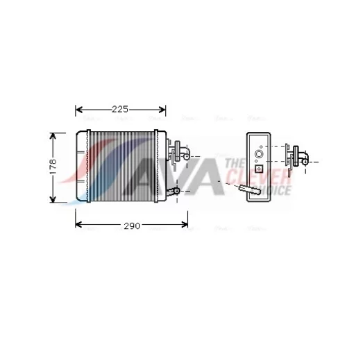 Výmenník tepla vnútorného kúrenia AVA QUALITY COOLING FT6102