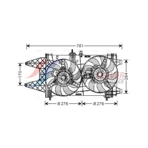 Ventilátor chladenia motora AVA QUALITY COOLING FT7521