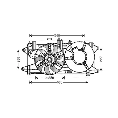 Ventilátor chladenia motora FT7596 (AVA QUALITY COOLING)