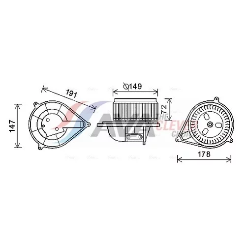 Vnútorný ventilátor AVA QUALITY COOLING FT8427