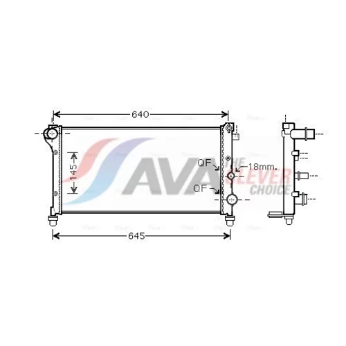 Chladič motora AVA QUALITY COOLING FTA2379