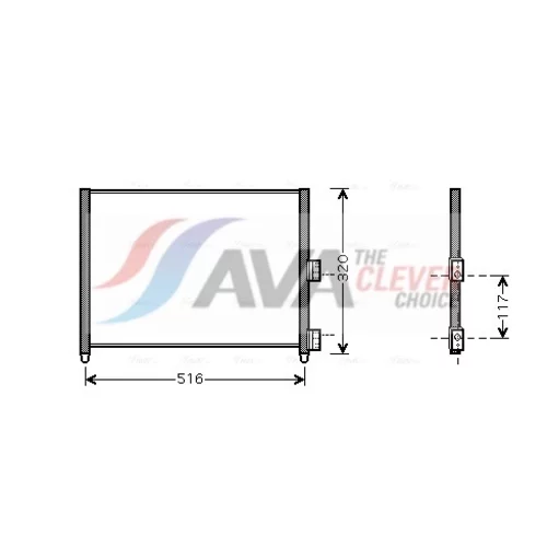 Kondenzátor klimatizácie FTA5303 (AVA QUALITY COOLING)