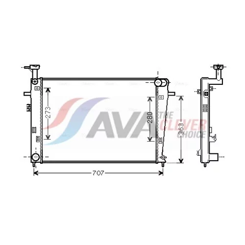 Chladič motora AVA QUALITY COOLING HY2275