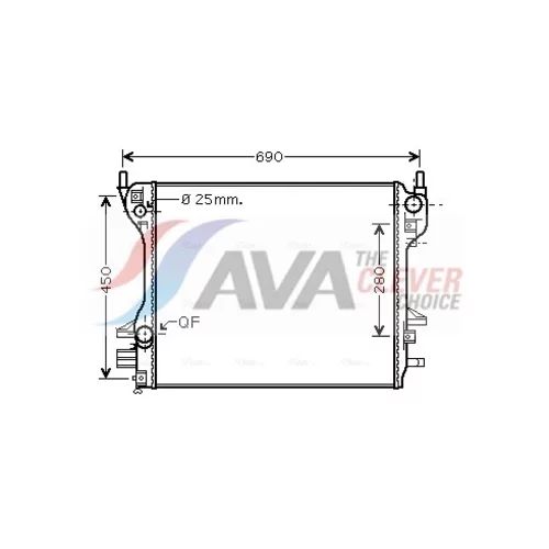 Chladič motora AVA QUALITY COOLING JR2040