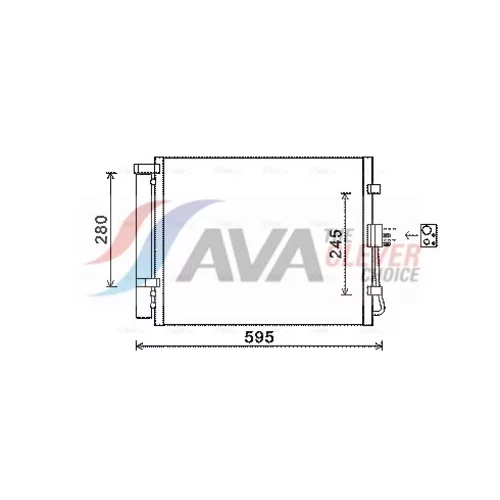 Kondenzátor klimatizácie AVA QUALITY COOLING KAA5150D