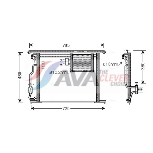 Kondenzátor klimatizácie AVA QUALITY COOLING MS5467
