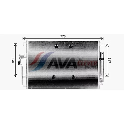 Kondenzátor klimatizácie MS5724D (AVA QUALITY COOLING) - obr. 1