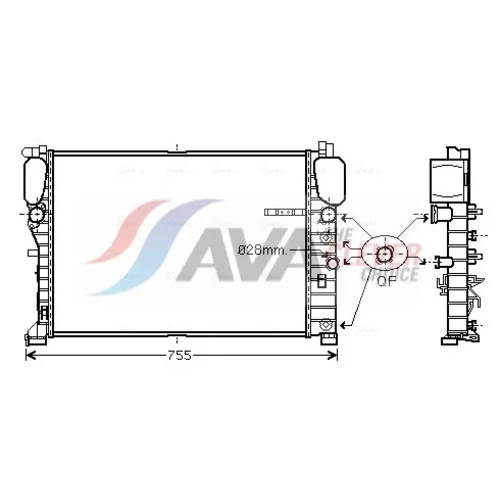 Chladič motora AVA QUALITY COOLING MSA2459