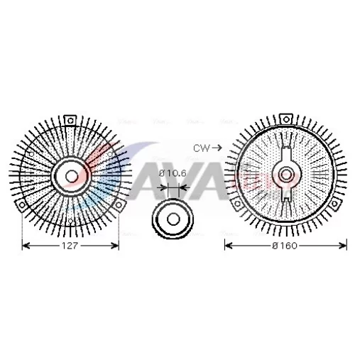 Spojka ventilátora chladenia AVA QUALITY COOLING MSC488