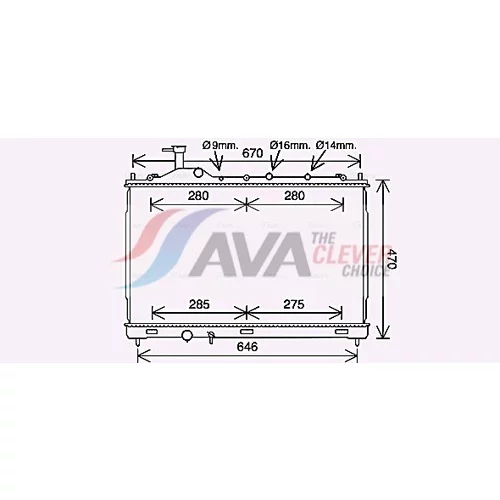 Chladič motora AVA QUALITY COOLING MT2262