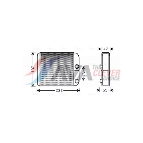 Výmenník tepla vnútorného kúrenia AVA QUALITY COOLING MT6186
