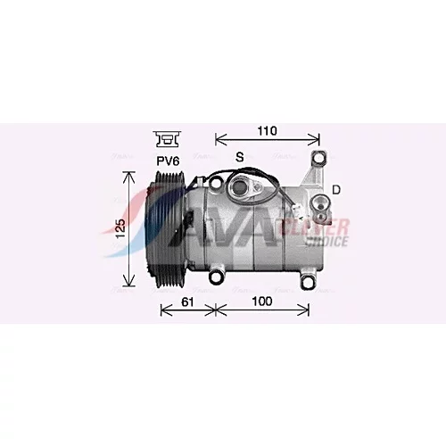 Kompresor klimatizácie MZAK300 (AVA QUALITY COOLING) - obr. 2