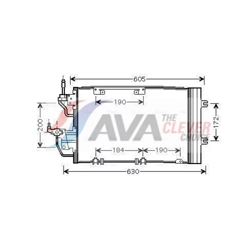 Kondenzátor klimatizácie OL5454D (AVA QUALITY COOLING)
