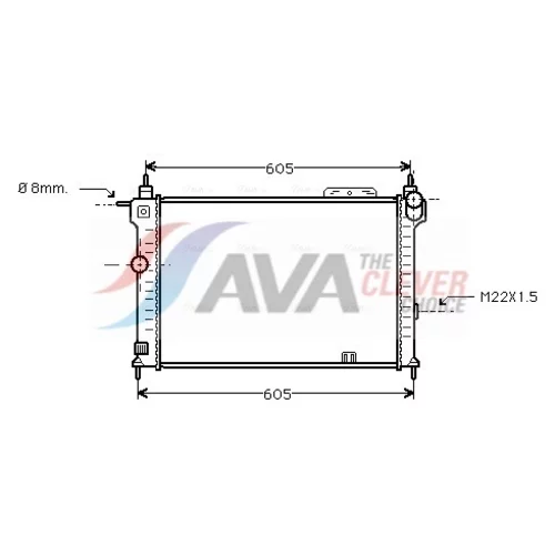 Chladič motora AVA QUALITY COOLING OLA2028